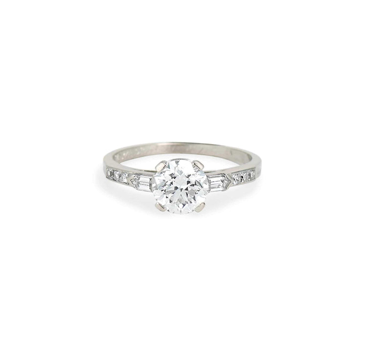 1.30 Carat Art Deco Tiffany & Co Diamond Engagement Ring