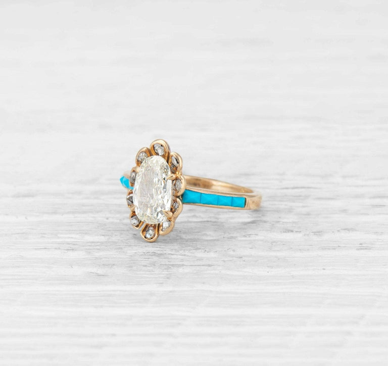 1.30 Carat Early Victorian Diamond Engagement Ring