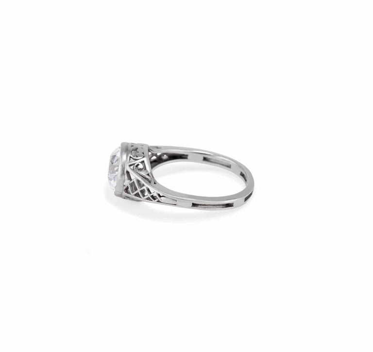 Edwardian 1.30 Carat Old European Cut Diamond Ring