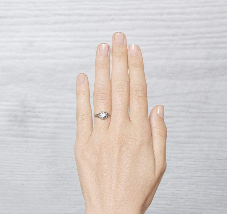 Edwardian 1.30 Carat Old European Cut Diamond Ring
