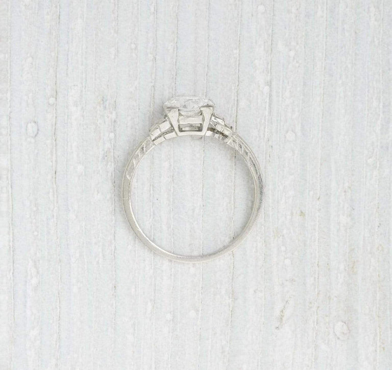 1.31 Carat Art Deco Diamond Engagement Ring