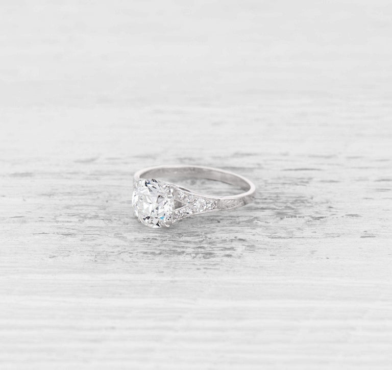 1.31 CARAT ART DECO DIAMOND ENGAGEMENT RING
