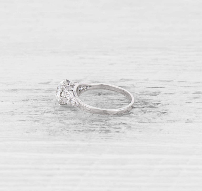1.31 CARAT ART DECO DIAMOND ENGAGEMENT RING