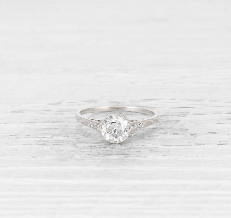 1.33 CARAT ART DECO DIAMOND ENGAGEMENT RING
