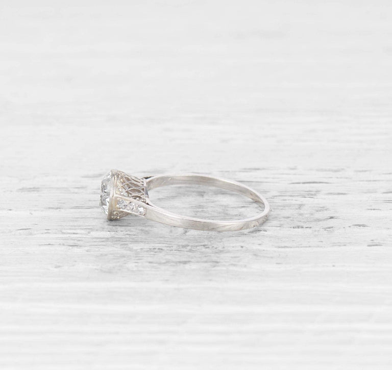 1.33 CARAT ART DECO DIAMOND ENGAGEMENT RING