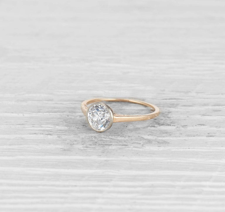 1.33 CARAT EARLY ART DECO DIAMOND ENGAGEMENT RING