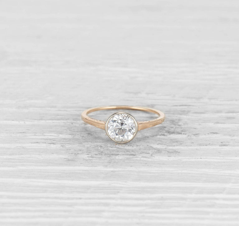 1.33 CARAT EARLY ART DECO DIAMOND ENGAGEMENT RING