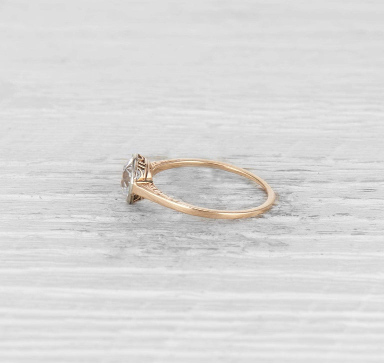 1.33 CARAT EARLY ART DECO DIAMOND ENGAGEMENT RING