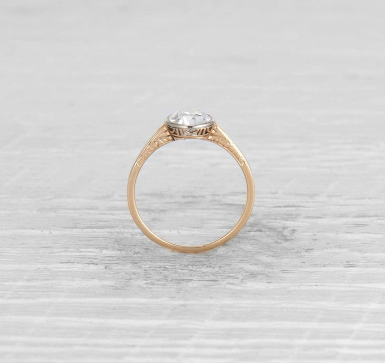 1.33 CARAT EARLY ART DECO DIAMOND ENGAGEMENT RING