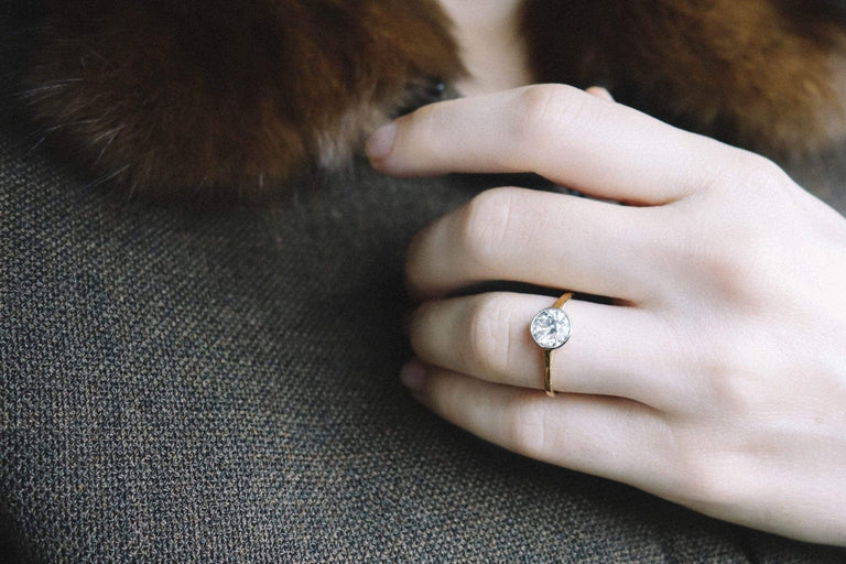 1.33 CARAT EARLY ART DECO DIAMOND ENGAGEMENT RING