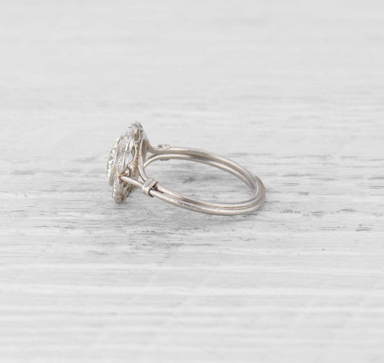 1.33 Carat Edwardian Diamond Cluster Ring