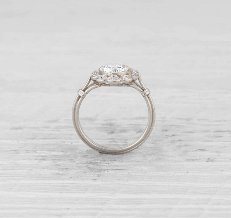 1.33 Carat Edwardian Diamond Cluster Ring
