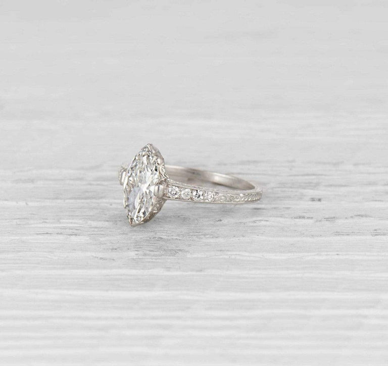 1.33 Carat Edwardian Diamond Engagement Ring