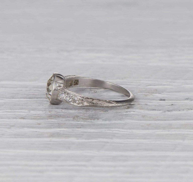 1.34 Carat Late Edwardian Antique Engagement Ring