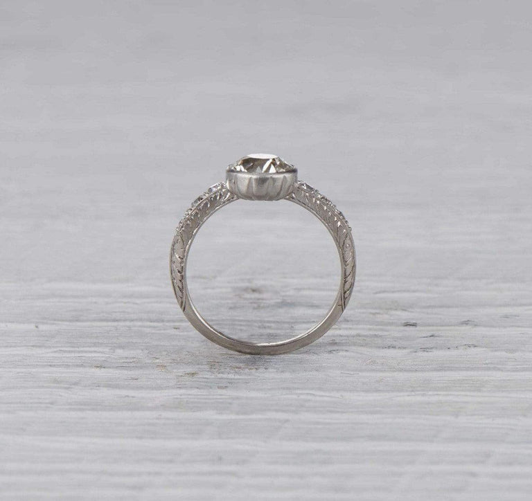 1.34 Carat Late Edwardian Antique Engagement Ring