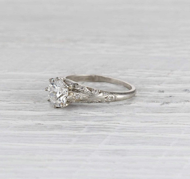 1.39 Carat Edwardian Diamond Engagement Ring