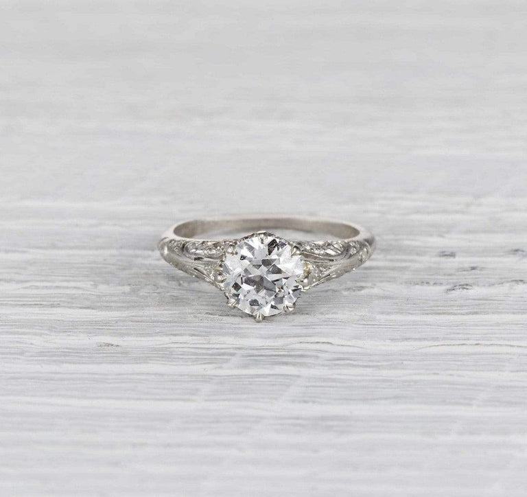 1.39 Carat Edwardian Diamond Engagement Ring