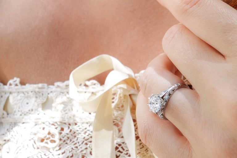 1.39 Carat Edwardian Diamond Engagement Ring