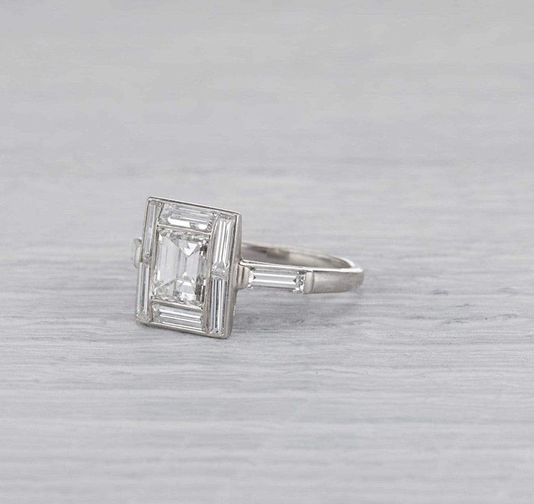 1.40 Carat Art Deco Diamond Engagement Ring