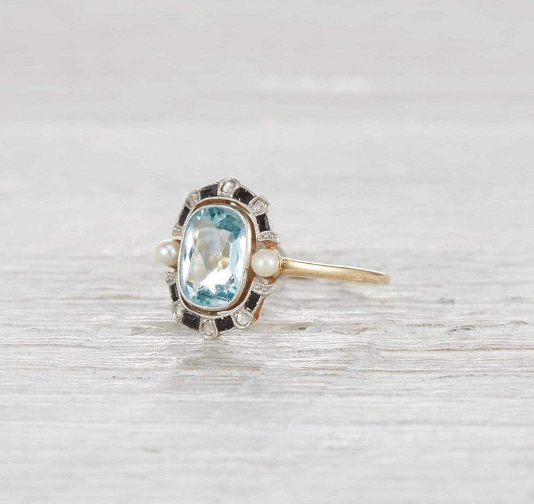 1.40 Carat Edwardian Aquamarine Ring