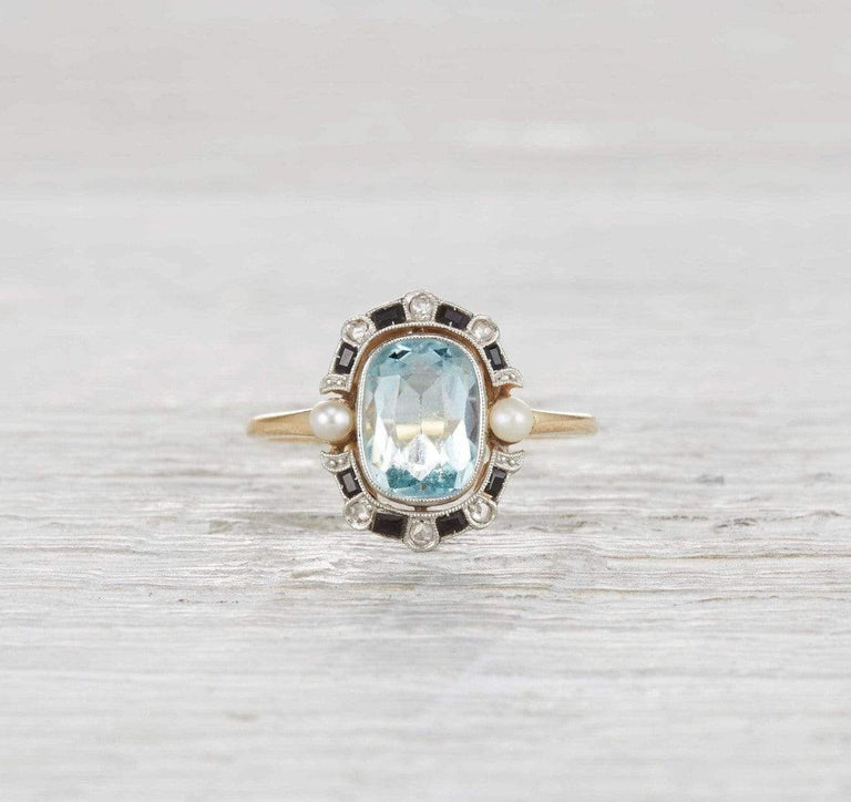 1.40 Carat Edwardian Aquamarine Ring