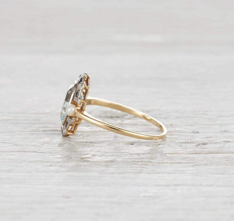 1.40 Carat Edwardian Aquamarine Ring