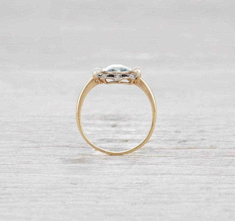 1.40 Carat Edwardian Aquamarine Ring