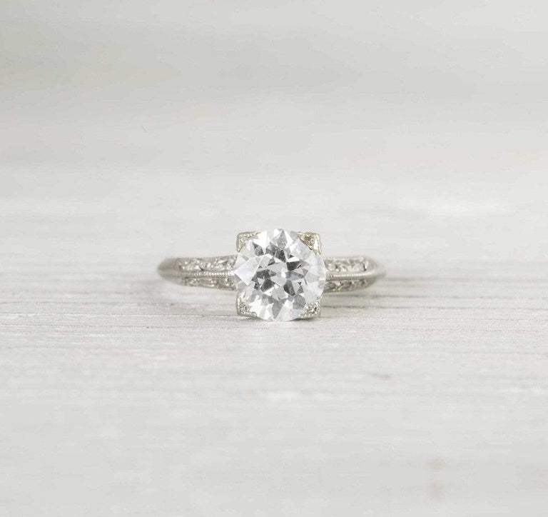 1.41 Carat Art Deco Engagement Ring