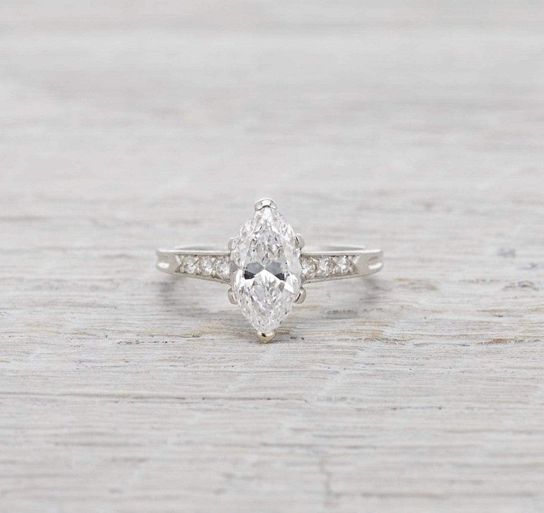 1.41 Carat Vintage Tiffany & Co. Marquise Engagement Ring