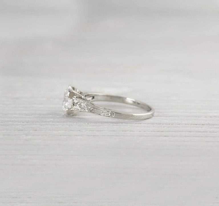 1.42 Carat Vintage Art Deco Diamond Engagement Ring