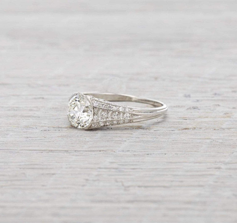 1.43 Carat Diamond Art Deco Engagement Ring