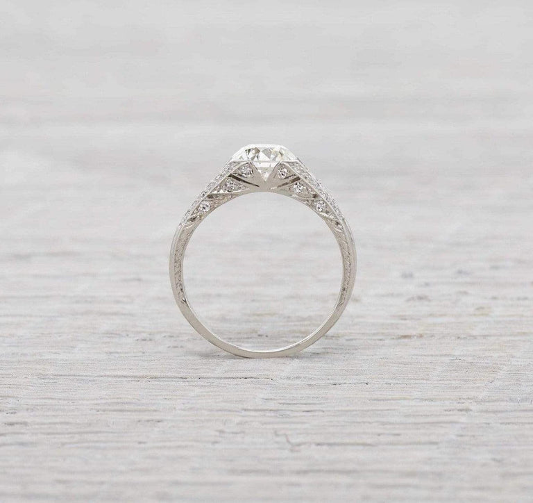 1.43 Carat Diamond Art Deco Engagement Ring