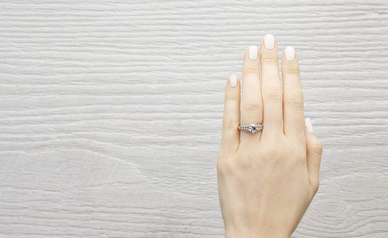 1.43 Carat Diamond Art Deco Engagement Ring