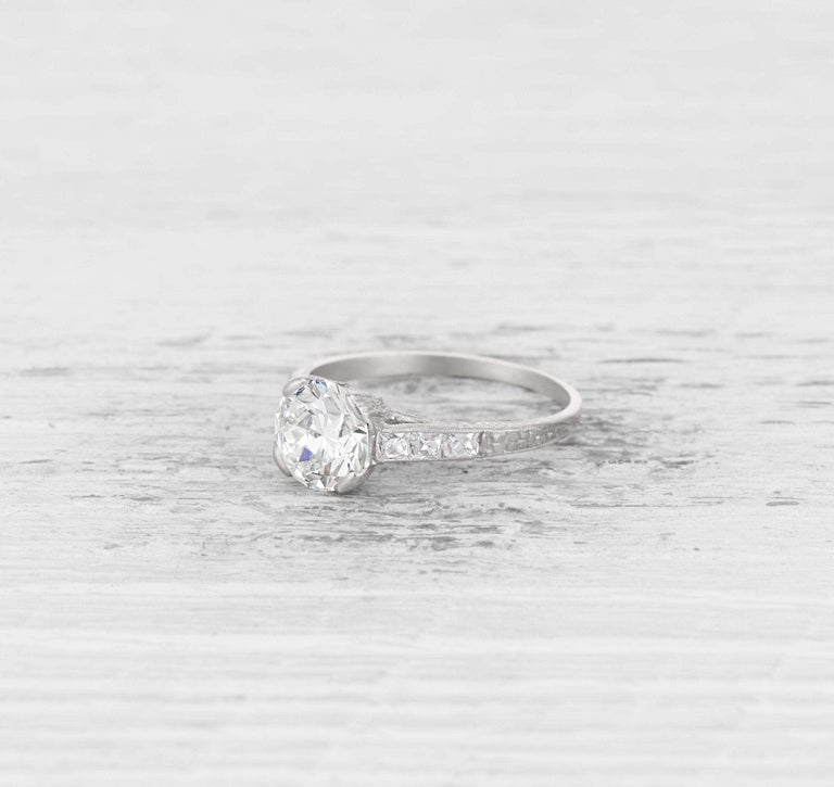 1.46 CARAT ART DECO DIAMOND ENGAGEMENT RING