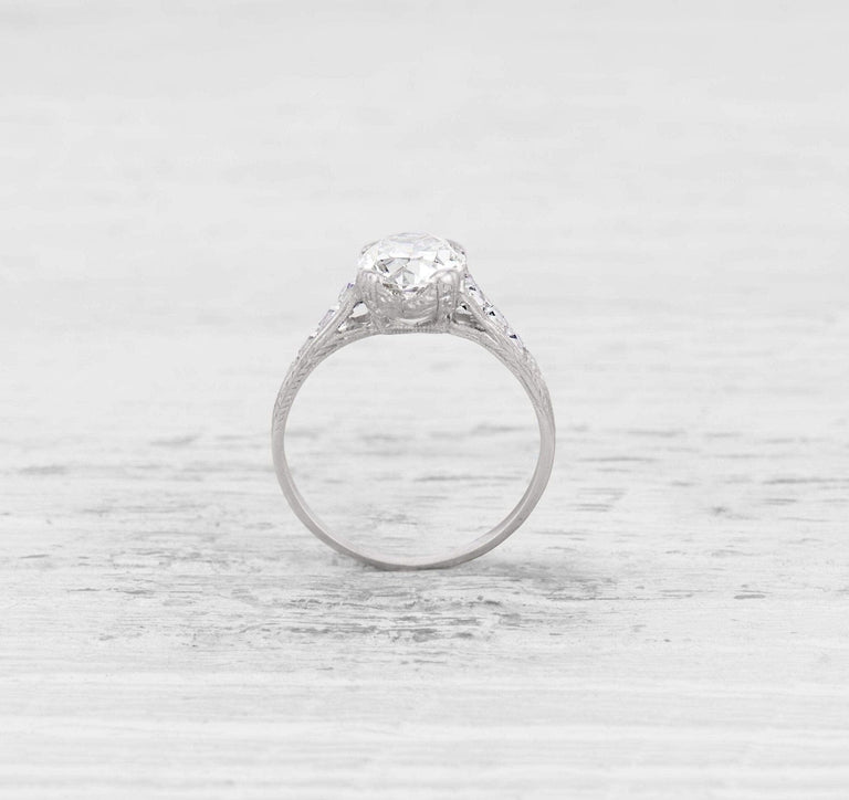 1.46 CARAT ART DECO DIAMOND ENGAGEMENT RING