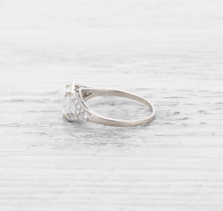 1.47 CARAT ART DECO DIAMOND ENGAGEMENT RING