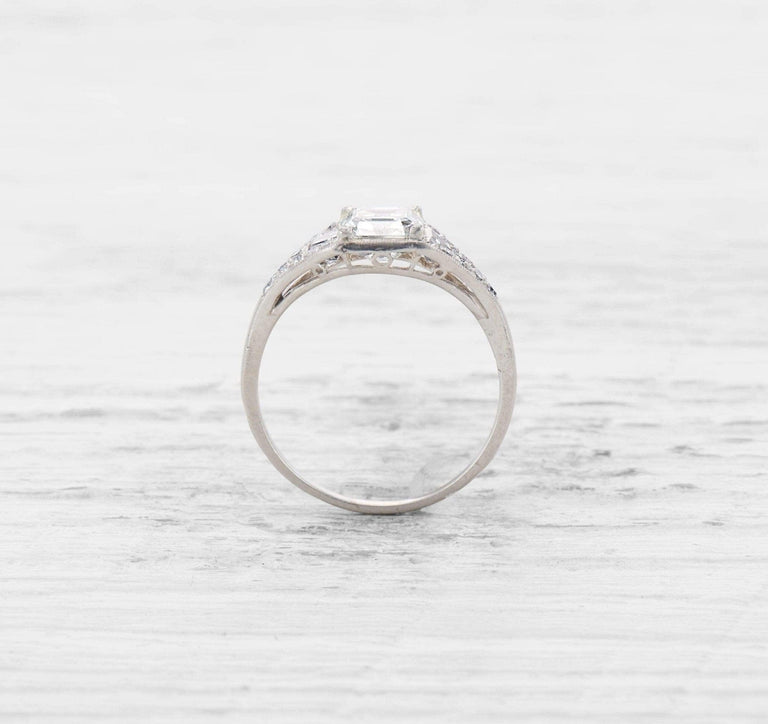 1.47 CARAT ART DECO DIAMOND ENGAGEMENT RING