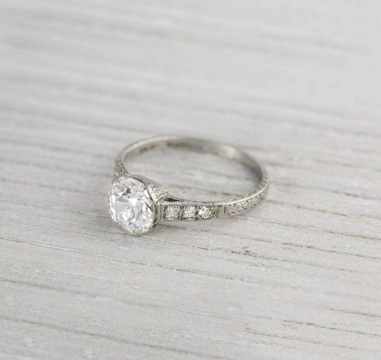 1.50 Carat Art Deco Vintage Engagement Ring