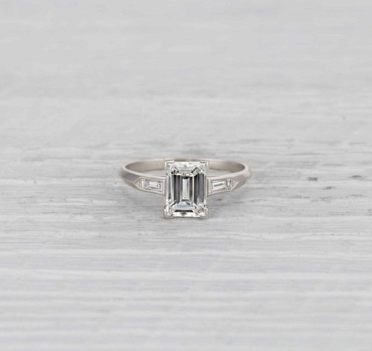 1.51 Carat Art Deco Diamond Engagement Ring