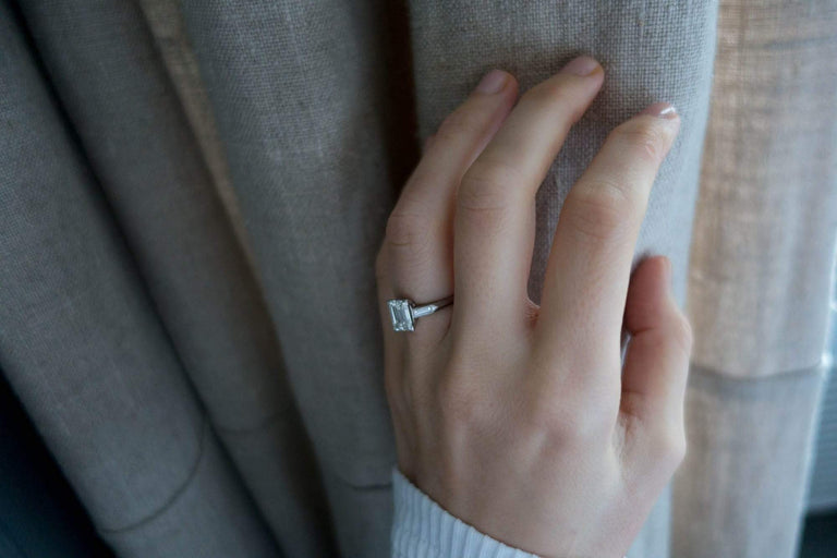 1.51 Carat Art Deco Diamond Engagement Ring