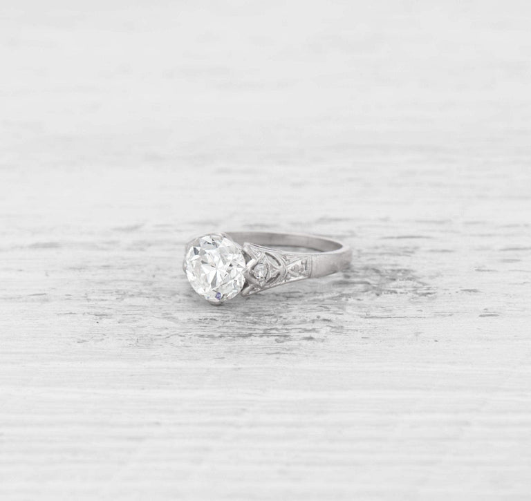 1.51 CARAT EARLY ART DECO DIAMOND ENGAGEMENT RING