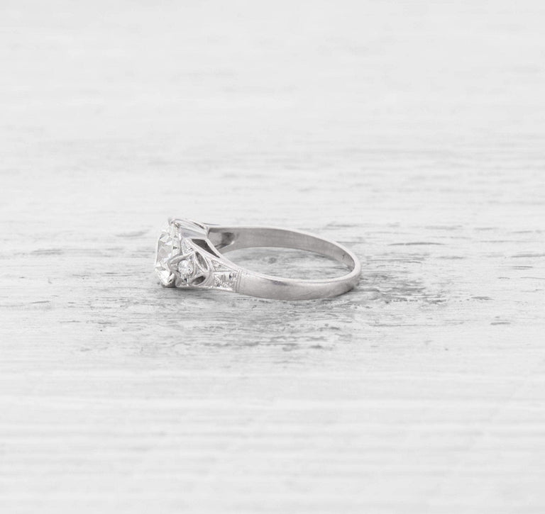 1.51 CARAT EARLY ART DECO DIAMOND ENGAGEMENT RING