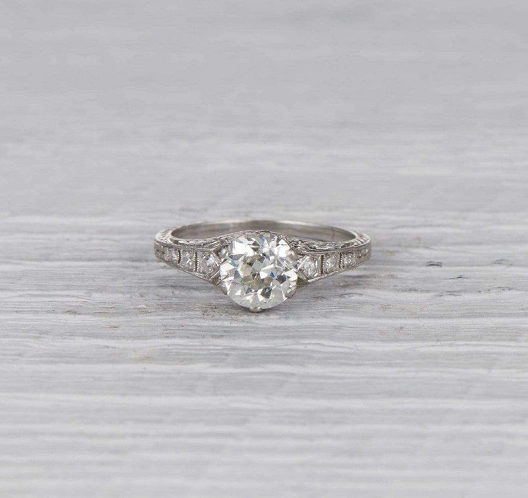 1.51 Carat Edwardian Antique Engagement Ring