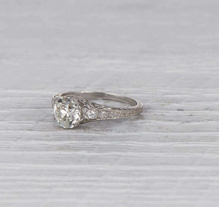 1.51 Carat Edwardian Antique Engagement Ring