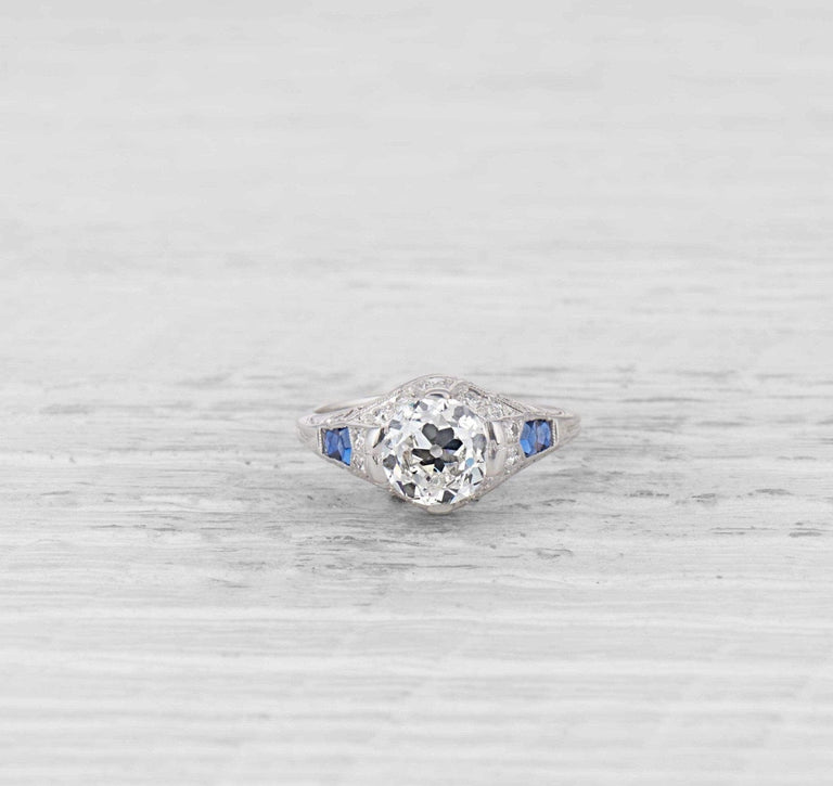 1.52 Carat Edwardian Diamond Engagement Ring