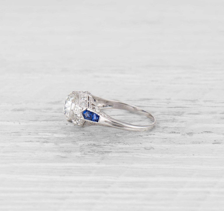 1.52 Carat Edwardian Diamond Engagement Ring