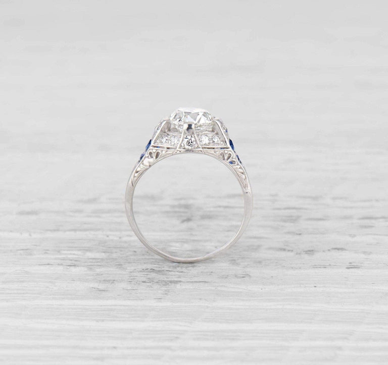 1.52 Carat Edwardian Diamond Engagement Ring