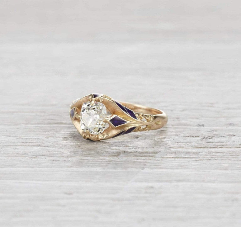 1.52 Carat Victorian Diamond Engagement Ring