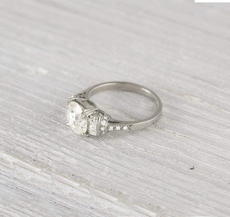1.52 Carat Vintage Diamond Engagement Ring