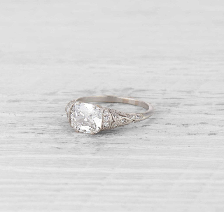 1.53 Carat Edwardian Diamond Engagement Ring